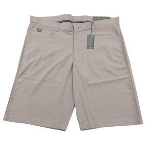 Matte Grey Golf Shorts Mens 36 Beige Lightweight Stretch Comfort Chinos Casual